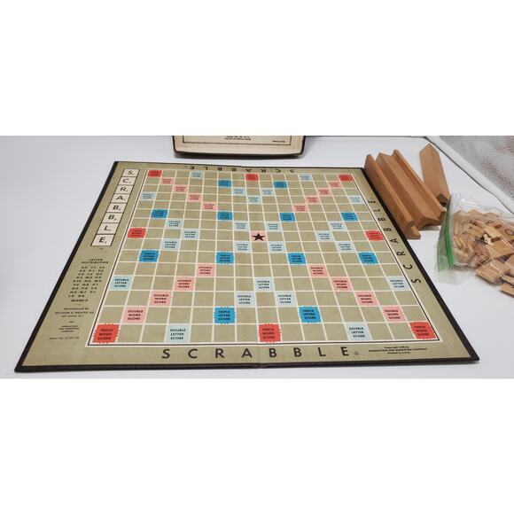 Vintage 1953 SCRABBLE Board Game Selchow & Righter COMPLETE - Picture 6 of 8